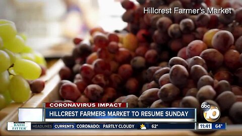 Hillcrest Farmers Market reopens April 19