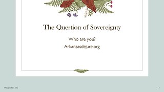 The Question of Sovereignty