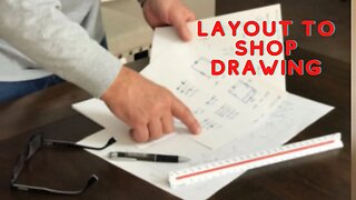 Converting a kitchen layout print to shop drawings