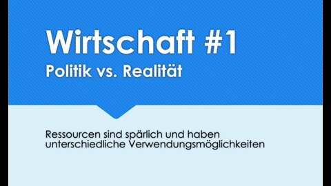 Womit beschäftigt sich Wirtschaft? | Wirtschaft #1 | Privatisierte Philosophie