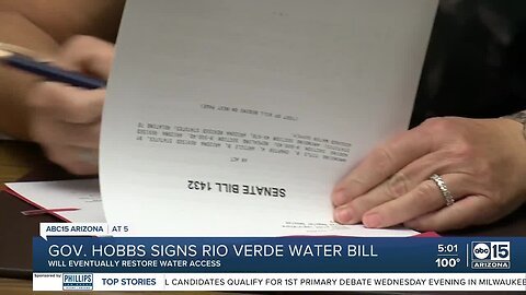 Progress in the efforts to restore water in Rio Verde Foothills