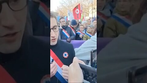 Antoine Leaument présent à la "Marche pour nos Retraites" du 21/01/23