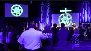 Police departments honor fallen officers