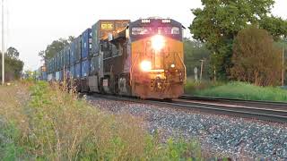 CSX Intermodal Double-Stack Train from Bascom, Ohio August 30, 2020