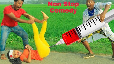 Must Watch New Funny Video 2022 Injection Comedy Video 2022 Try To Not Laugh Ep-118 By @Up Next fun