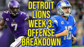 Detroit Lions Week 3: Offense Breakdown. #detroitlions #minnesotavikings #nfl