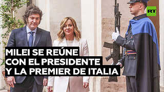 Milei se reúne con el presidente y la premier de Italia para "profundizar la relación bilateral"