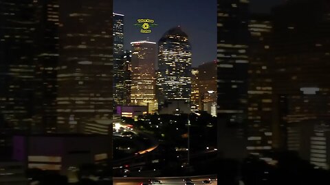 Drone video of the Houston downtown skyline after sunset. #shorts #mini3pro #houston #sunset