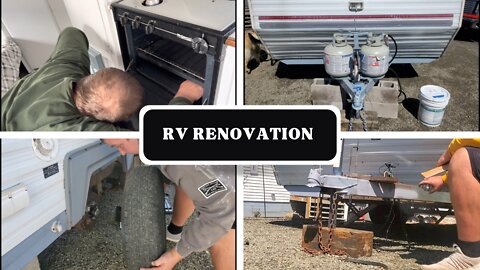 Camper Renovation Part 5: Painting the frame, New Tires, New cushions, and fixing the Propane!!!