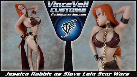 Jessica Rabbit Custom Slave Leia Star Wars statue #2