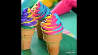 Cone Unicorn Cupcakes