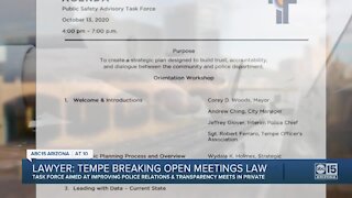 Lawyer: Tempe breaking open meetings law