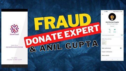 Donate Expert and Anil Kr. Gupta is Fraud #DonateExpert