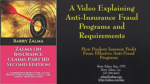 A Video Explaining Anti-Insurance Fraud Programs and RequirementsInsurance Claims Law