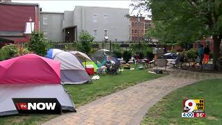 Homeless camp springs up in private park in Over-the-Rhine