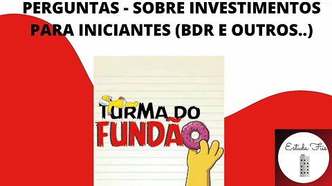 Pergunta sobre #bdr e mais...