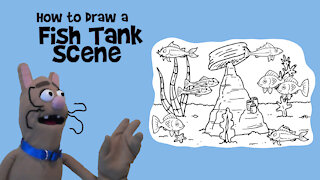 How to Draw a Fish Tank Scene