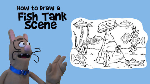 How to Draw a Fish Tank Scene