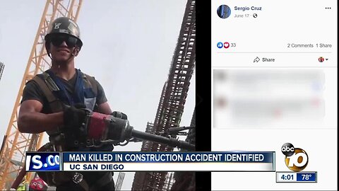 Construction worker killed at UCSD identified