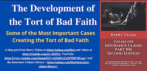 The Development of the Tort of Bad Faith