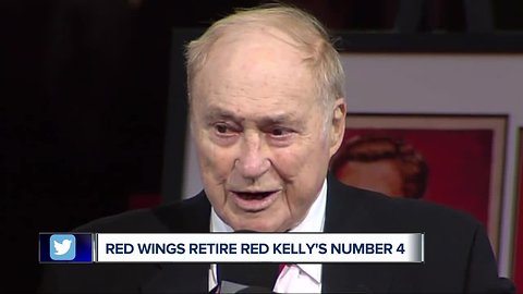 Red Wings retire Red Kelly's number 4