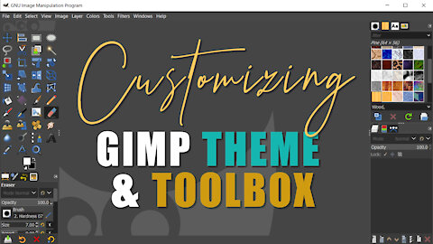 Customizing GIMP Theme & Toolbox | Icon Colors, Icon Size, Grouped Tools