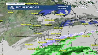 Cloudy skies Wednesday with a chance for wintry mix this afternoon