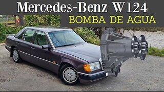 Mercedes Benz W124 - Cómo cambiar la bomba de agua. averiguar la fuga tutorial