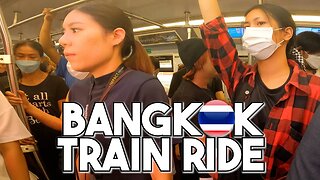 4k Train Ride in BTS SkyTrain Bangkok