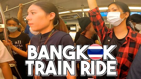 4k Train Ride in BTS SkyTrain Bangkok