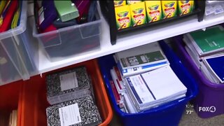 Annual Stuff the Bus campaign, collecting donations of school supplies