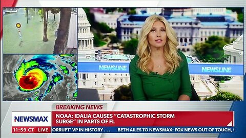 Newsline reporter live on "Catastrophic" area hit by hurricane Idalia