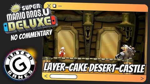 Layer-Cake Desert-Castle - Morton's Compactor Castle ALL Star Coins -Super Mario Bros U Deluxe