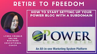 HOW TO START SETTING UP YOUR POWER BLOG WITH A SUBDOMAIN