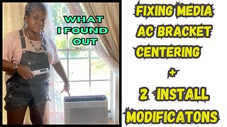 Midea 12,000 BTU #Smart U Inverter Window AC how I recentered the bracket 🙄 +2 window install mods😲