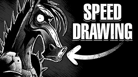 Drawing a horse caricature - Time-Lapse