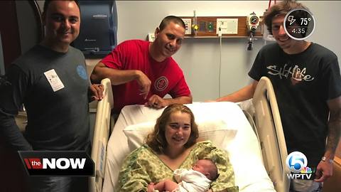 Two local paramedics help deliver baby