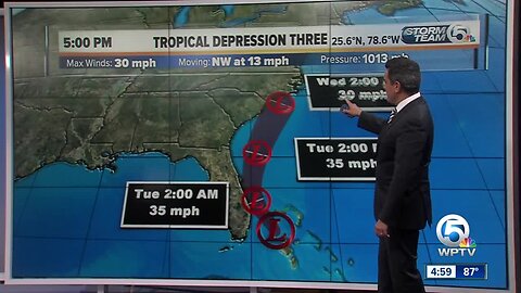Tropical Depression 3 forms off of Florida