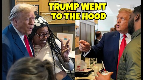 TRUMP WENT TO THE HOOD TO KICK BACK WITH THE BLACK COMMUNITY, TRYING TO GET VOTES