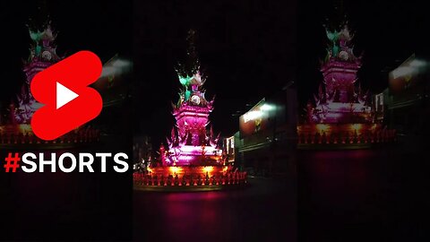 Chiang Rai Clocktower Light Show #shorts