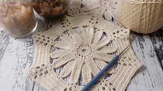 Vintage Lace Water Lily Crochet Motif Tutorial