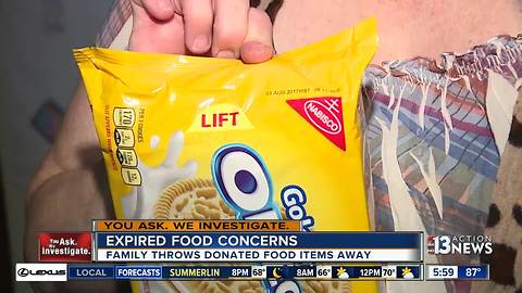 Woman concerned about expired food from pantry