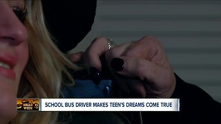 School bus driver makes teen's dreams come true