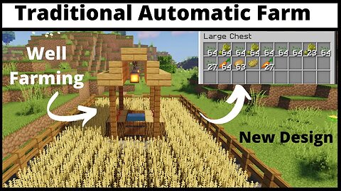 How to make automatic Farm in Minecraft || Traditional Well Farming (Easy)