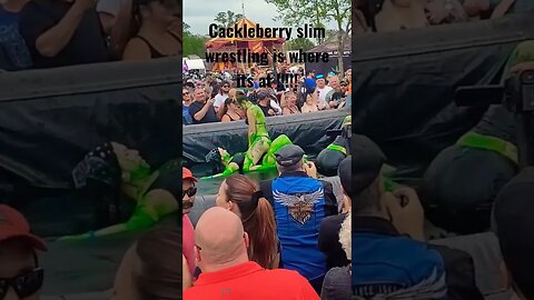 Cackleberry slime wrestling is way better than slaw wrestling!!!!