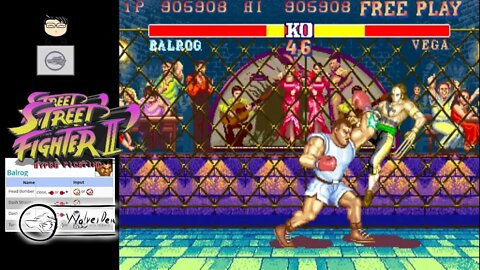 (MAME) Street Fighter 2 Hyper Fighting - 01 - Balrog - (bosses only)