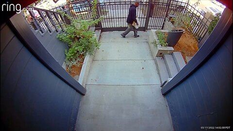 SF man hops fence to steal package