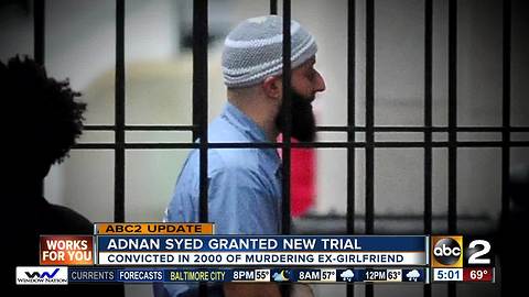 Appeals judges say Adnan Syed, subject of 'Serial' podcast, entitled to new trial