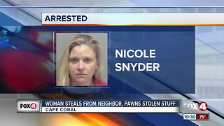 Woman pawns neighbors belongings