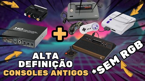 Cabo SCART melhor qualidade de vídeo em CONSOLES SEM RGB - Adaptadores e Configurações!